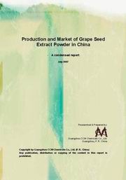 Production & Market of Grape Seed Extracts in China