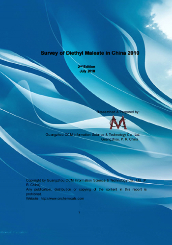 Survey of Diethyl Maleate in China 2010