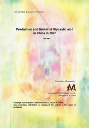 Production & Market of Glyoxalic Acid in China