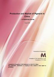 Production and Market of Pigments in China